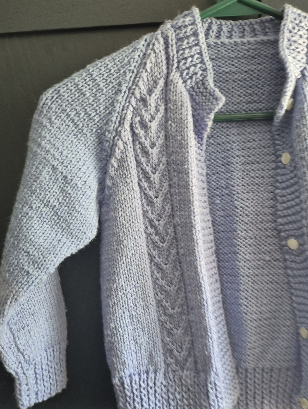 Lavender Knit Child's Cardigan